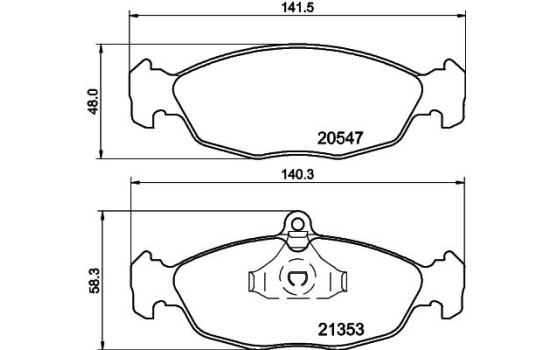 Bromsbeläggssats, skivbroms 8DB 355 007-531 Hella, bild 4