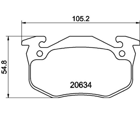 Bromsbeläggssats, skivbroms 8DB 355 007-661 Hella, bild 4