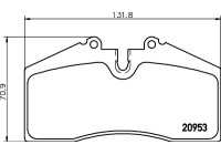 Bromsbeläggssats, skivbroms 8DB 355 007-701 Hella