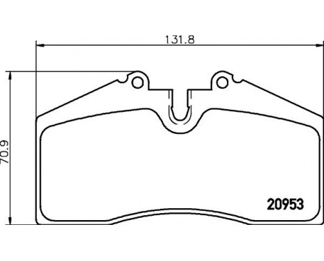 Bromsbeläggssats, skivbroms 8DB 355 007-701 Hella