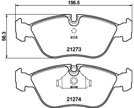 Bromsbeläggssats, skivbroms 8DB 355 007-721 Hella, bild 4