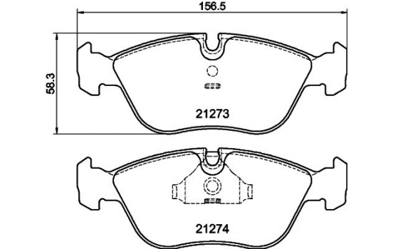 Bromsbeläggssats, skivbroms 8DB 355 007-721 Hella, bild 4