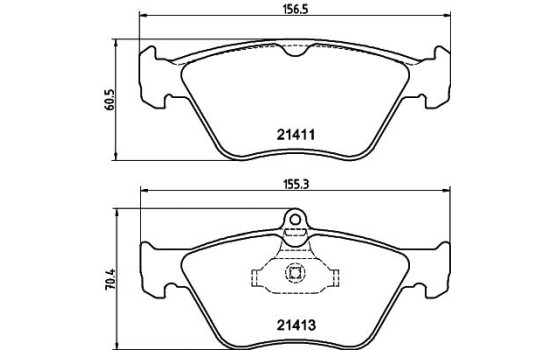 Bromsbeläggssats, skivbroms 8DB 355 007-731 Hella, bild 4