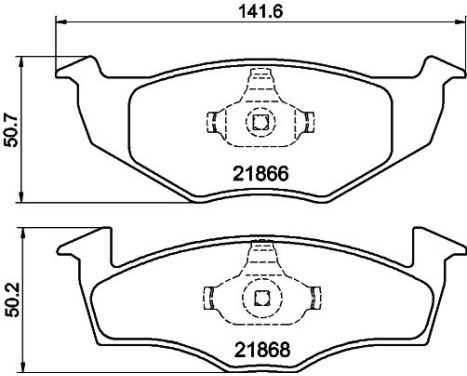 Bromsbeläggssats, skivbroms 8DB 355 007-911 Hella, bild 4