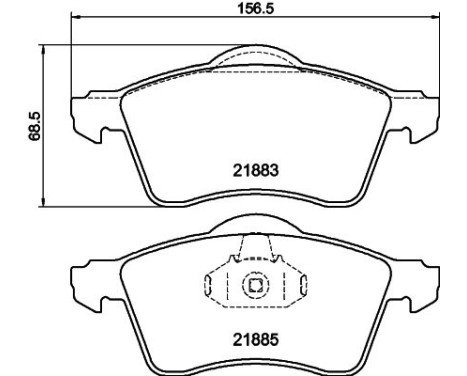 Bromsbeläggssats, skivbroms 8DB 355 008-011 Hella, bild 4