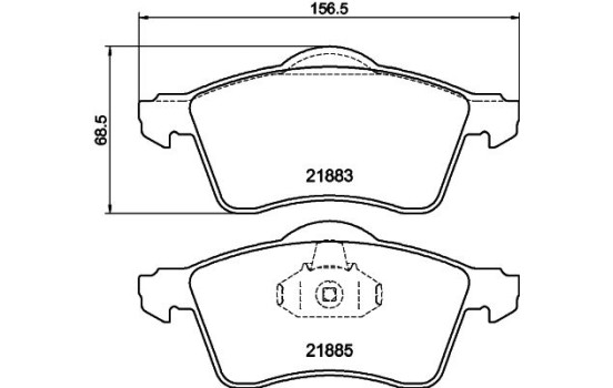 Bromsbeläggssats, skivbroms 8DB 355 008-011 Hella, bild 4