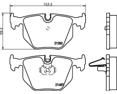 Bromsbeläggssats, skivbroms 8DB 355 008-091 Hella, bild 4