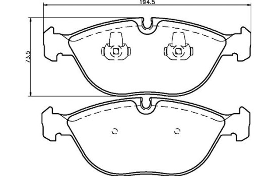 Bromsbeläggssats, skivbroms 8DB 355 008-261 Hella, bild 4