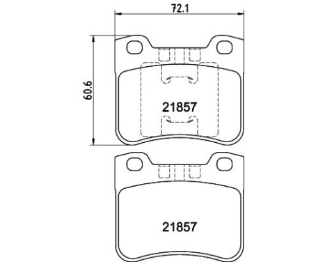 Bromsbeläggssats, skivbroms 8DB 355 008-301 Hella, bild 4