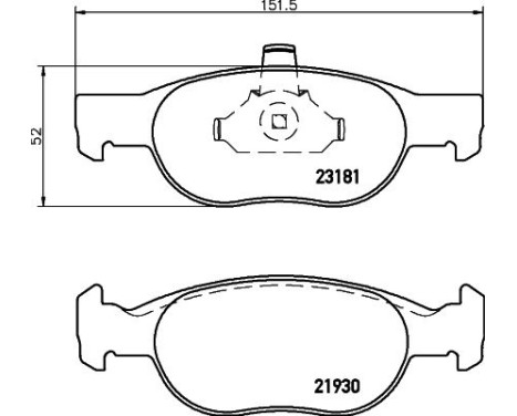 Bromsbeläggssats, skivbroms 8DB 355 008-431 Hella, bild 4
