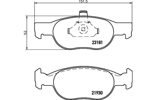Bromsbeläggssats, skivbroms 8DB 355 008-431 Hella, bild 4