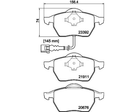 Bromsbeläggssats, skivbroms 8DB 355 008-471 Hella Pagid GmbH, bild 4