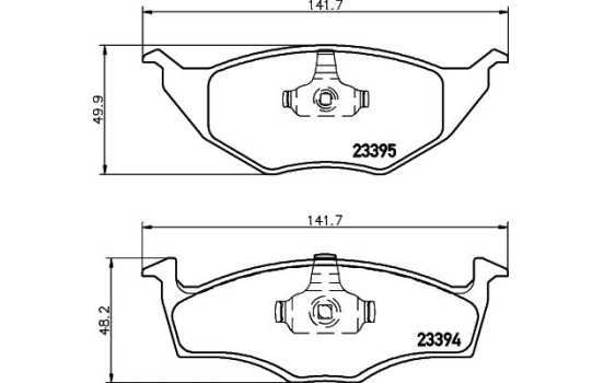 Bromsbeläggssats, skivbroms 8DB 355 008-481 Hella, bild 4