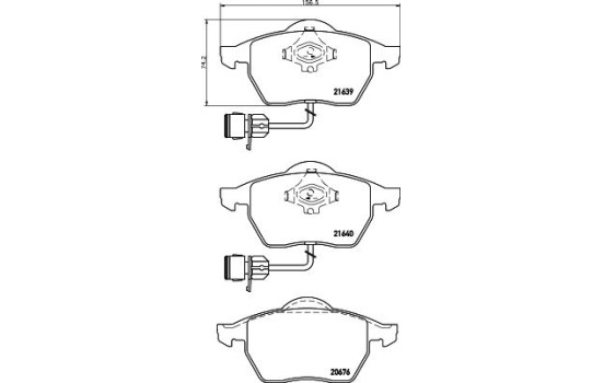 Bromsbeläggssats, skivbroms 8DB 355 008-531 Hella