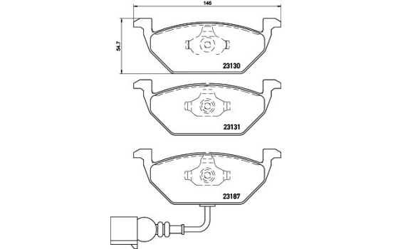 Bromsbeläggssats, skivbroms 8DB 355 008-551 Hella