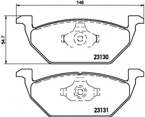 Bromsbeläggssats, skivbroms 8DB 355 008-591 Hella, bild 4