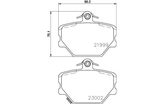 Bromsbeläggssats, skivbroms 8DB 355 008-721 Hella, bild 4