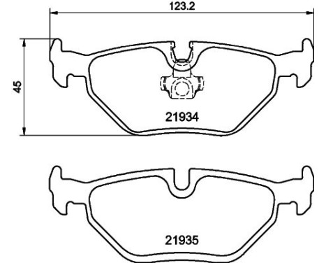 Bromsbeläggssats, skivbroms 8DB 355 008-761 Hella, bild 4