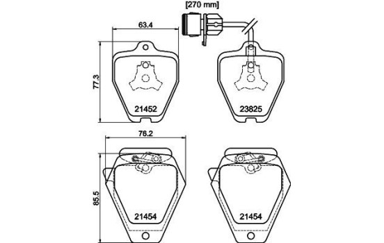 Bromsbeläggssats, skivbroms 8DB 355 008-781 Hella, bild 4