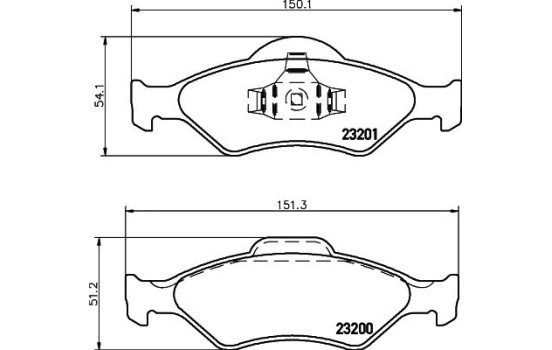 Bromsbeläggssats, skivbroms 8DB 355 008-891 Hella, bild 4