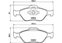 Bromsbeläggssats, skivbroms 8DB 355 008-901 Hella