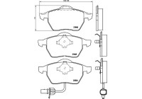 Bromsbeläggssats, skivbroms 8DB 355 008-911 Hella Pagid GmbH