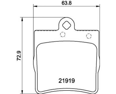 Bromsbeläggssats, skivbroms 8DB 355 008-961 Hella, bild 4