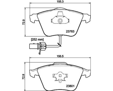 Bromsbeläggssats, skivbroms 8DB 355 009-201 Hella Pagid GmbH