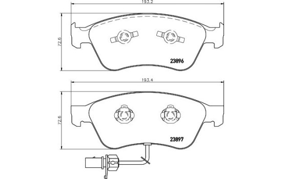 Bromsbeläggssats, skivbroms 8DB 355 009-211 Hella, bild 4