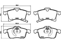 Bromsbeläggssats, skivbroms 8DB 355 009-221 Hella