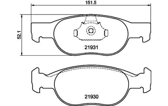 Bromsbeläggssats, skivbroms 8DB 355 009-231 Hella, bild 4