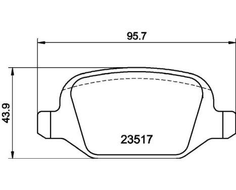 Bromsbeläggssats, skivbroms 8DB 355 009-361 Hella, bild 4