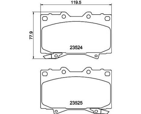 Bromsbeläggssats, skivbroms 8DB 355 009-371 Hella, bild 4