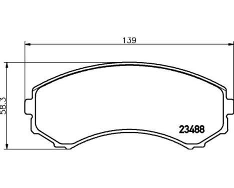 Bromsbeläggssats, skivbroms 8DB 355 009-461 Hella, bild 4