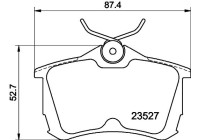 Bromsbeläggssats, skivbroms 8DB 355 009-511 Hella