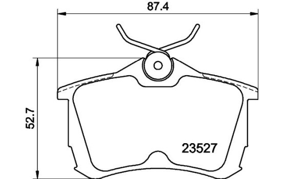 Bromsbeläggssats, skivbroms 8DB 355 009-511 Hella