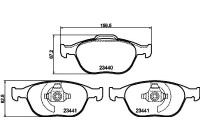 Bromsbeläggssats, skivbroms 8DB 355 009-561 Hella