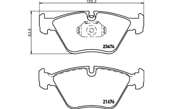 Bromsbeläggssats, skivbroms 8DB 355 009-651 Hella, bild 4
