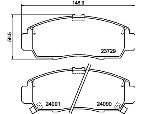 Bromsbeläggssats, skivbroms 8DB 355 009-771 Hella, bild 4