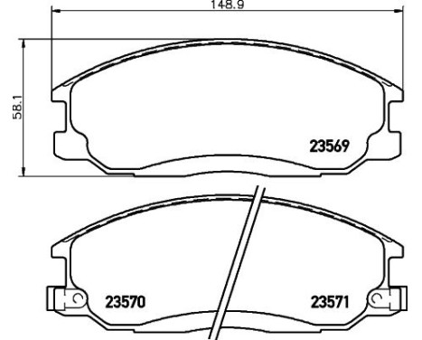 Bromsbeläggssats, skivbroms 8DB 355 009-991 Hella, bild 4