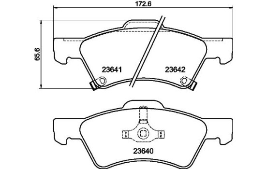 Bromsbeläggssats, skivbroms 8DB 355 010-061 Hella, bild 4