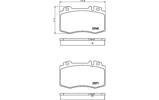 Bromsbeläggssats, skivbroms 8DB 355 010-101 Hella