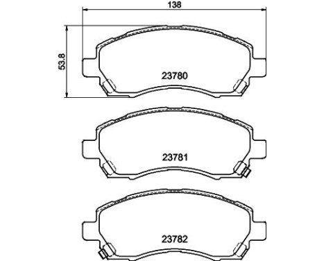 Bromsbeläggssats, skivbroms 8DB 355 010-121 Hella, bild 4
