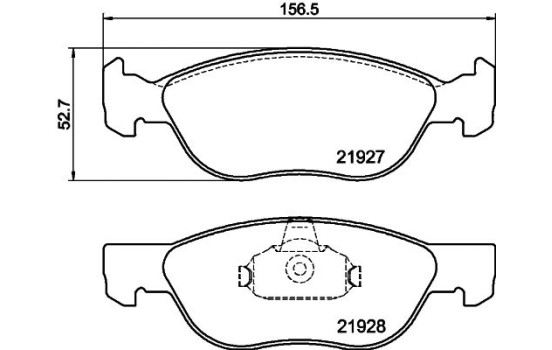 Bromsbeläggssats, skivbroms 8DB 355 010-181 Hella, bild 4
