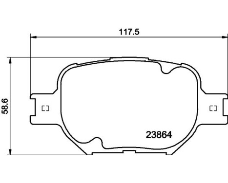 Bromsbeläggssats, skivbroms 8DB 355 010-201 Hella, bild 4