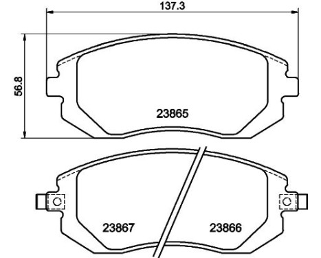 Bromsbeläggssats, skivbroms 8DB 355 010-211 Hella, bild 4