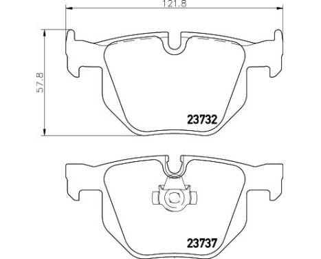 Bromsbeläggssats, skivbroms 8DB 355 010-471 Hella, bild 4