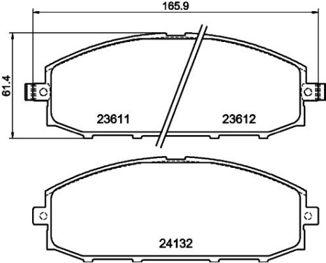 Bromsbeläggssats, skivbroms 8DB 355 010-511 Hella, bild 4