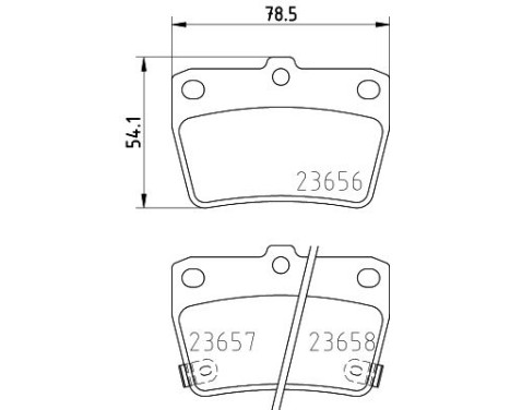 Bromsbeläggssats, skivbroms 8DB 355 010-521 Hella, bild 4