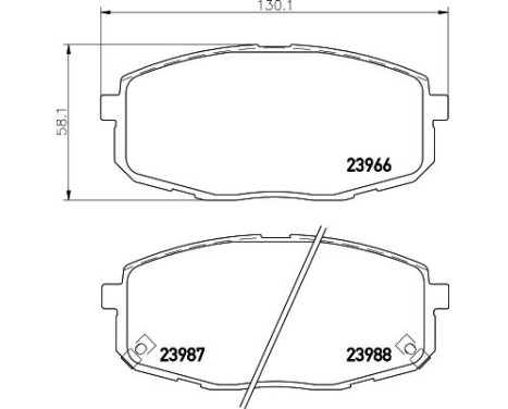 Bromsbeläggssats, skivbroms 8DB 355 010-611 Hella, bild 7